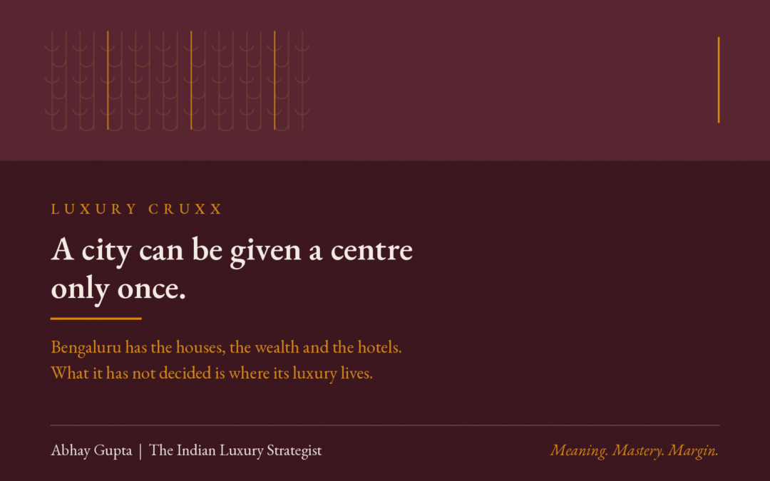 A City Can Be Given a Centre Only Once